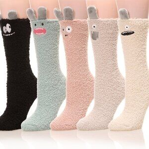 Cute Funny Animal Design Cozy Fuzzy Winter Warm Socks